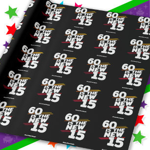 Papier Cadeau Fête d'anniversaire de 60 ans le jour intercalaire