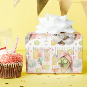 Papier Cadeau Fête d'anniversaire de chats spas pour Amoureux de