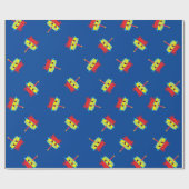 Papier Cadeau Fête d'anniversaire de Crab Beach (Plat)