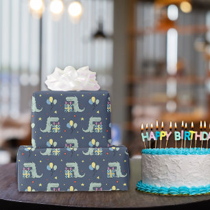 Papier Cadeau Fête d'anniversaire de crocodile