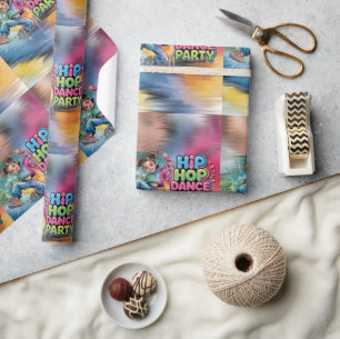 Papier Cadeau Fête d'anniversaire de danse hip-hop pour filles