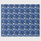 Papier Cadeau Fête d'anniversaire de hockey sur glace (Plat)