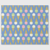 Papier Cadeau Fête d'anniversaire de la crème glacée (Plat)