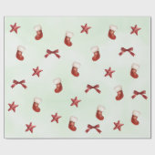 Papier Cadeau Fête d'anniversaire de Noël (Plat)