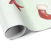 Papier Cadeau Fête d'anniversaire de Noël (Coin rond)