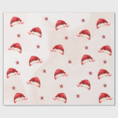 Papier Cadeau Fête d'anniversaire de Noël Santa Hat (Plat)