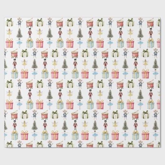 Papier Cadeau Fête d'anniversaire de Nutcracker (Plat)