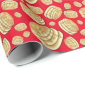 Papier Cadeau Fête d'anniversaire de Pancake (Coin rond)