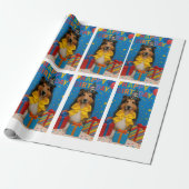 Papier Cadeau Fête d'anniversaire de Sheltie (Déroulé)