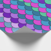 Papier Cadeau Fête d'anniversaire de sirène multicolore (Coin)