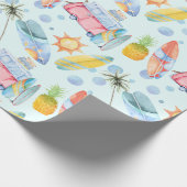 Papier Cadeau Fête d'anniversaire de surf (Coin)