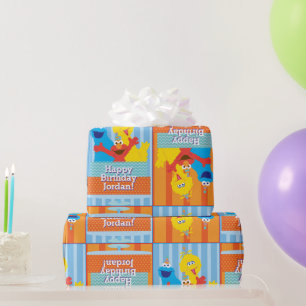 Papier Cadeau Fête d'anniversaire des amis de Sesame