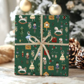 Papier Cadeau Fête d'anniversaire en or rouge Nutcracker