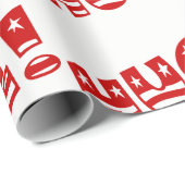 Papier Cadeau Fête d'anniversaire géante de Trump (Coin rond)