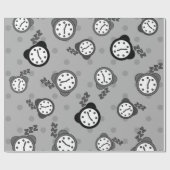 Papier Cadeau Fête d'anniversaire gris magnifique (Plat)