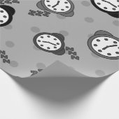 Papier Cadeau Fête d'anniversaire gris magnifique (Coin)