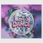Papier Cadeau Fête d'anniversaire Let's Dance (Plat)