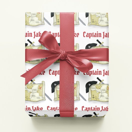 Papier Cadeau Fête d'anniversaire mignon Pirate Personnalisé