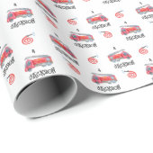 Papier Cadeau Fête d'anniversaire minimaliste moderne (Coin rond)