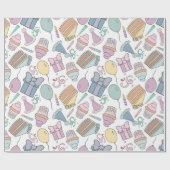 Papier Cadeau Fête d'anniversaire papier d'enveloppement (Plat)