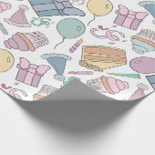 Papier Cadeau Fête d'anniversaire papier d'enveloppement (Coin)