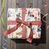 Papier Cadeau Fête d'anniversaire Pawty Pink Chien Chiot