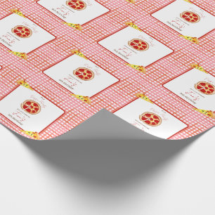 Papier Cadeau Fête d'anniversaire Pizza tous âges