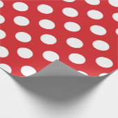 Papier Cadeau Fête d'anniversaire points rouges et blancs (Coin)