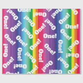 Papier Cadeau Fête d'anniversaire Rainbow (Plat)