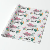 Papier Cadeau Fête d'anniversaire sauvage Jungle Animaux Anniver (Déroulé)