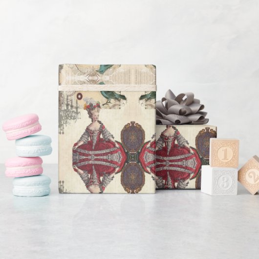 Papier Cadeau Fête d'anniversaire Thème Tasse de Thé Parisienne  (Baby Shower)