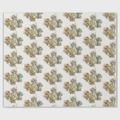 Papier Cadeau Fête d'anniversaire Wild One Cute Dinosaur (Plat)