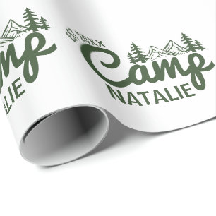 Papier Cadeau Fête de Bachelorette de camping personnalisée sur