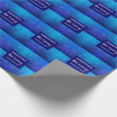 Papier Cadeau Fête de Bachelorette Pailletée de Bleu (Coin)