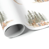 Papier Cadeau Fête de Bébé Aventure Commence (Coin rond)