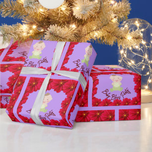 Papier Cadeau Fête de bébé Bliss violet pâle