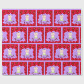Papier Cadeau Fête de bébé Bliss violet pâle (Plat)