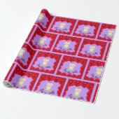 Papier Cadeau Fête de bébé Bliss violet pâle (Déroulé)
