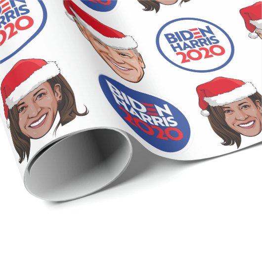 Papier Cadeau Fête de Biden Harris 2020 (Coin rond)