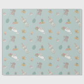 Papier Cadeau Fête de chat anniversaire (Plat)