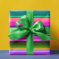 Fête de couverture mexicaine rayures colorées Sara