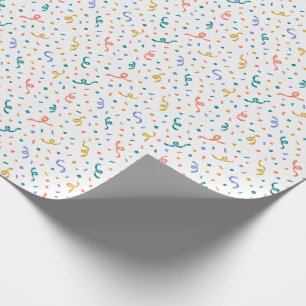 Papier Cadeau Fête de danse avec confettis