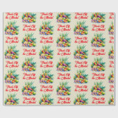 Papier Cadeau Fête de fiançailles aux fruits rustiques et frais  (Plat)