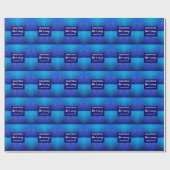 Papier Cadeau Fête de Fiançailles Paillettes Bleues (Plat)