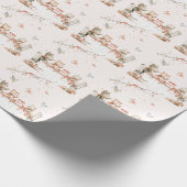 Papier Cadeau Fête de fleurs avec chats (Coin)