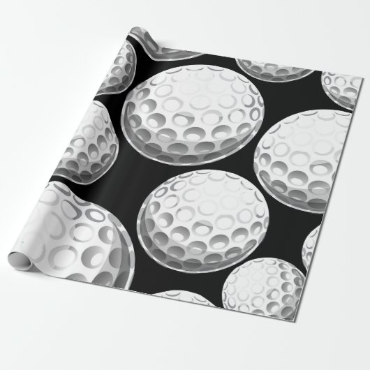 Papier Cadeau Fête de Golf d'Anniversaire (Déroulé)