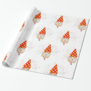 Papier Cadeau Fête de hamster - Animaux ayant une fête