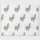 Papier Cadeau Fête de la lama - Animaux ayant une fête (Plat)
