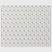 Papier Cadeau Fête de la Parties scintillant d'or Fête de Noël S (Plat)