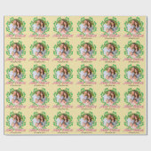 Papier Cadeau Fête de la photo de Noël Wreath (Plat)